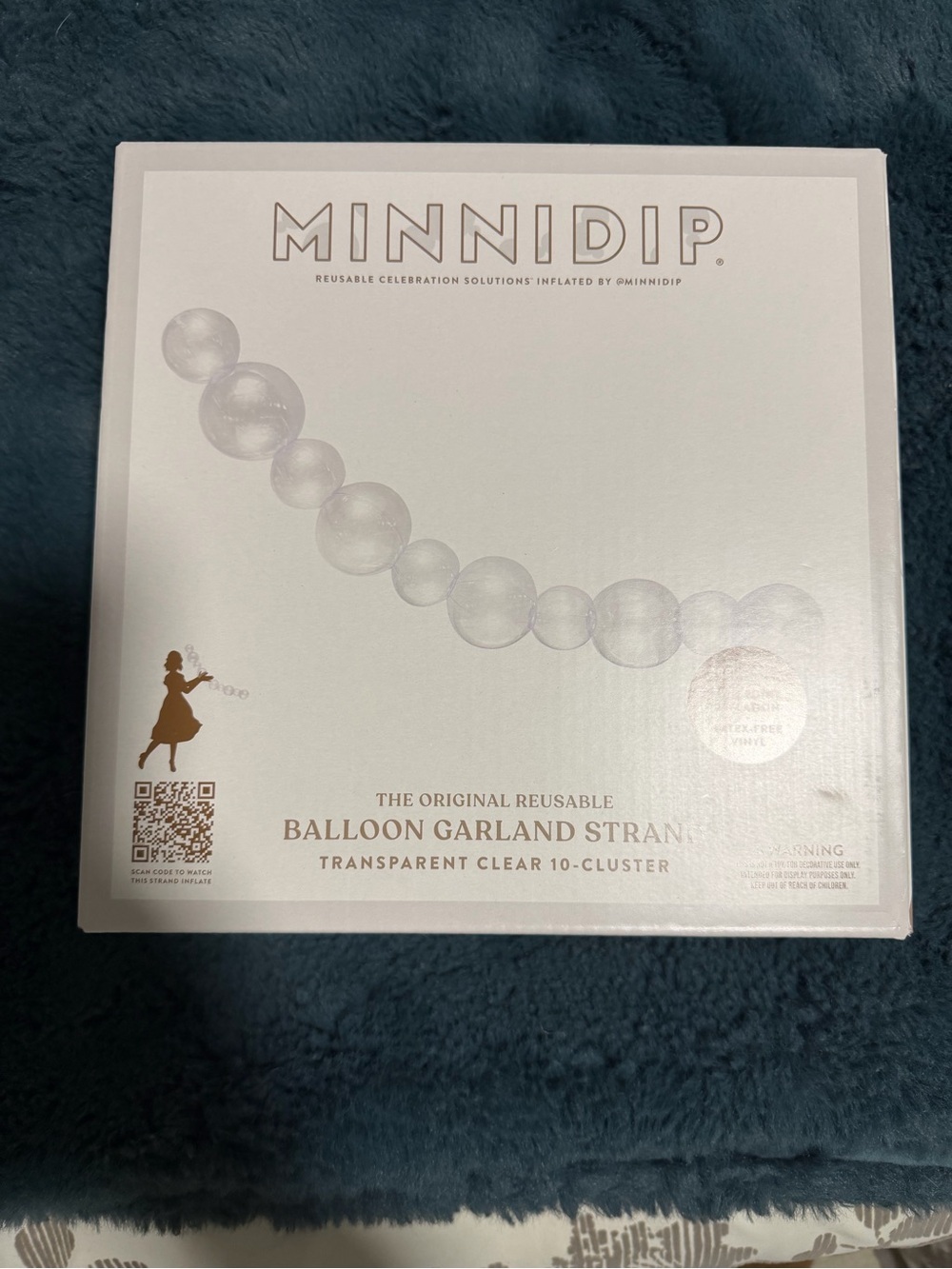 *NWT* Transparent Clear Balloon Garland Strand - Reusable 10-Cluster